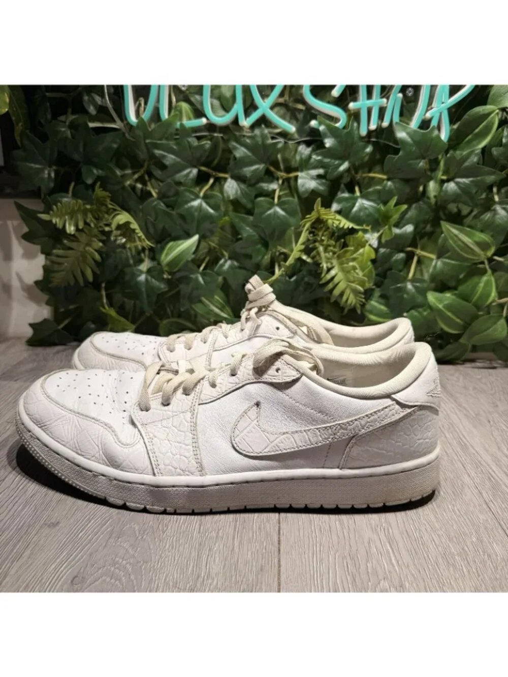 Nike Air Jordan 1 Golf Low White Crocodile DD9315-110 Men Size 14